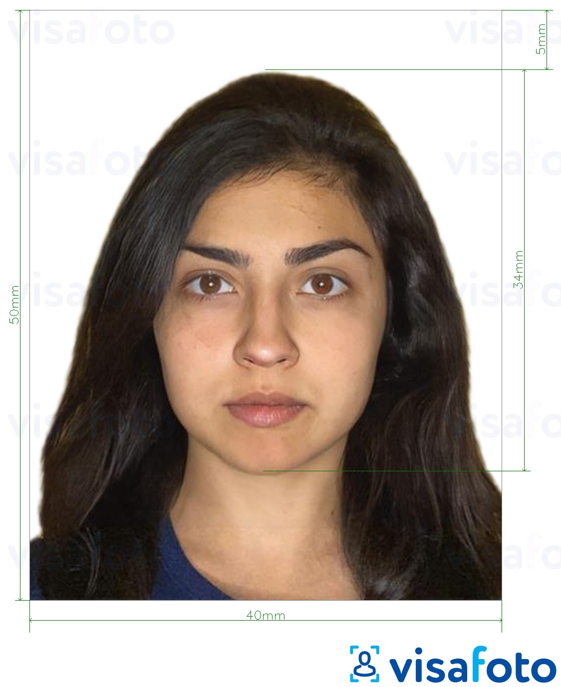 Приклад фотографії для Паспорт Болівії 4х5 см з точними специфікаціями розміру
