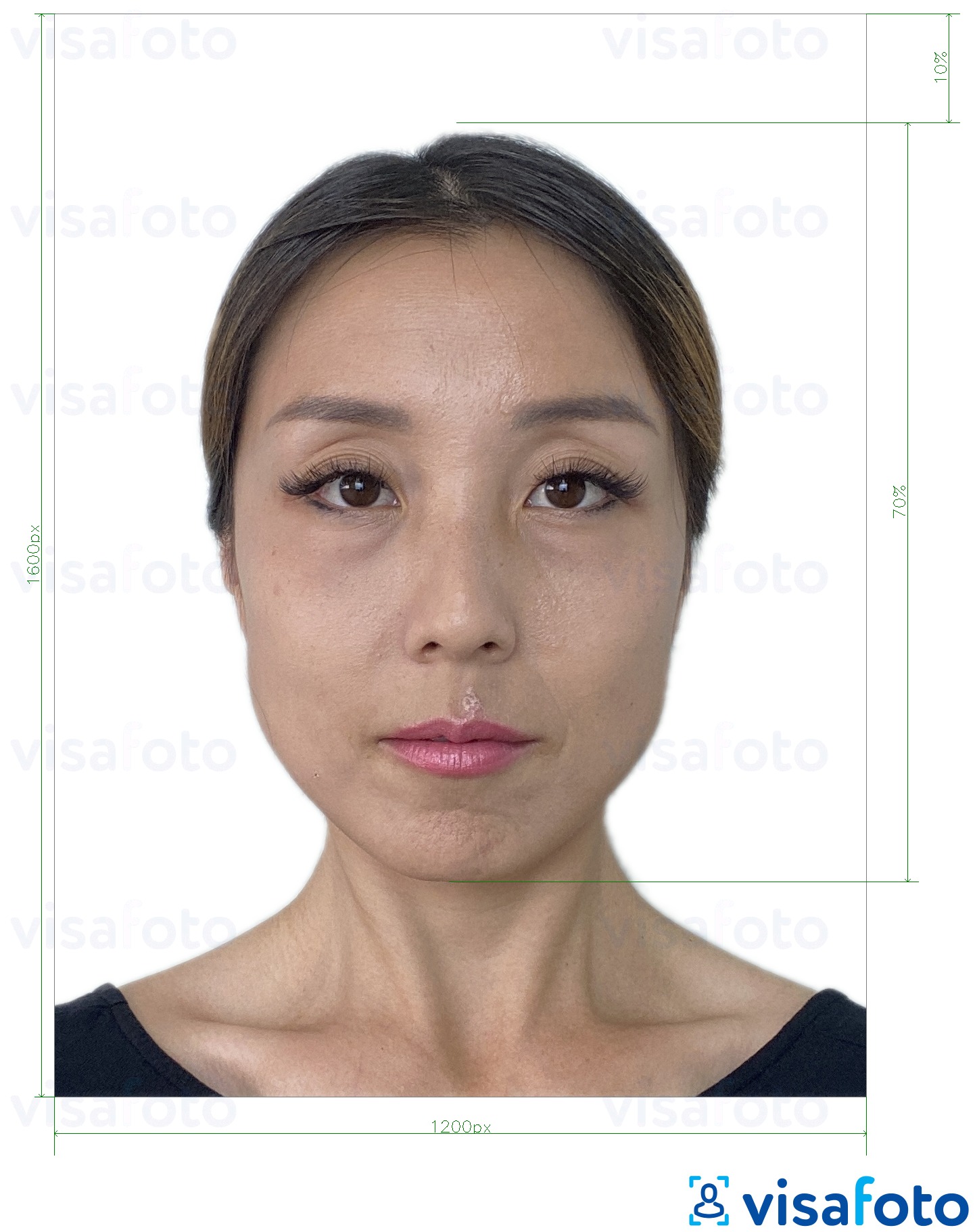 Приклад фотографії для Гонконгський електронний паспорт 1200x1600 пікселів з точними специфікаціями розміру