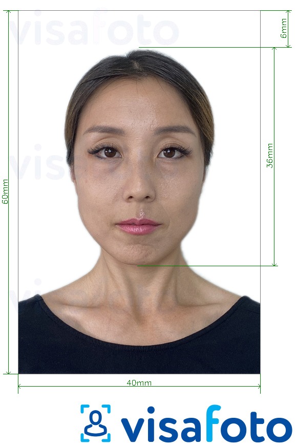 Приклад фотографії для Лаоський паспорт 4х6 см з точними специфікаціями розміру