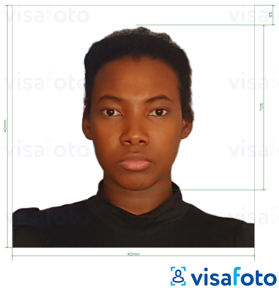 Приклад фотографії для Паспорт Мадагаскару 40х40 мм з точними специфікаціями розміру