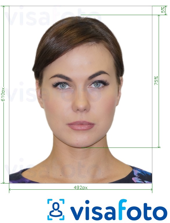 Приклад фотографії для Польща посвідчення особи онлайн 492x610 пікселів з точними специфікаціями розміру